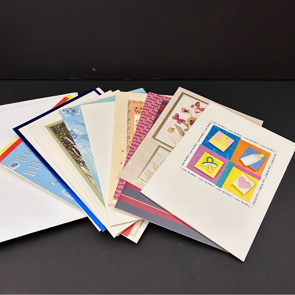 Lot of 16 Greeting Cards (happy birthday, thank you, baby, congrats, sympathy)